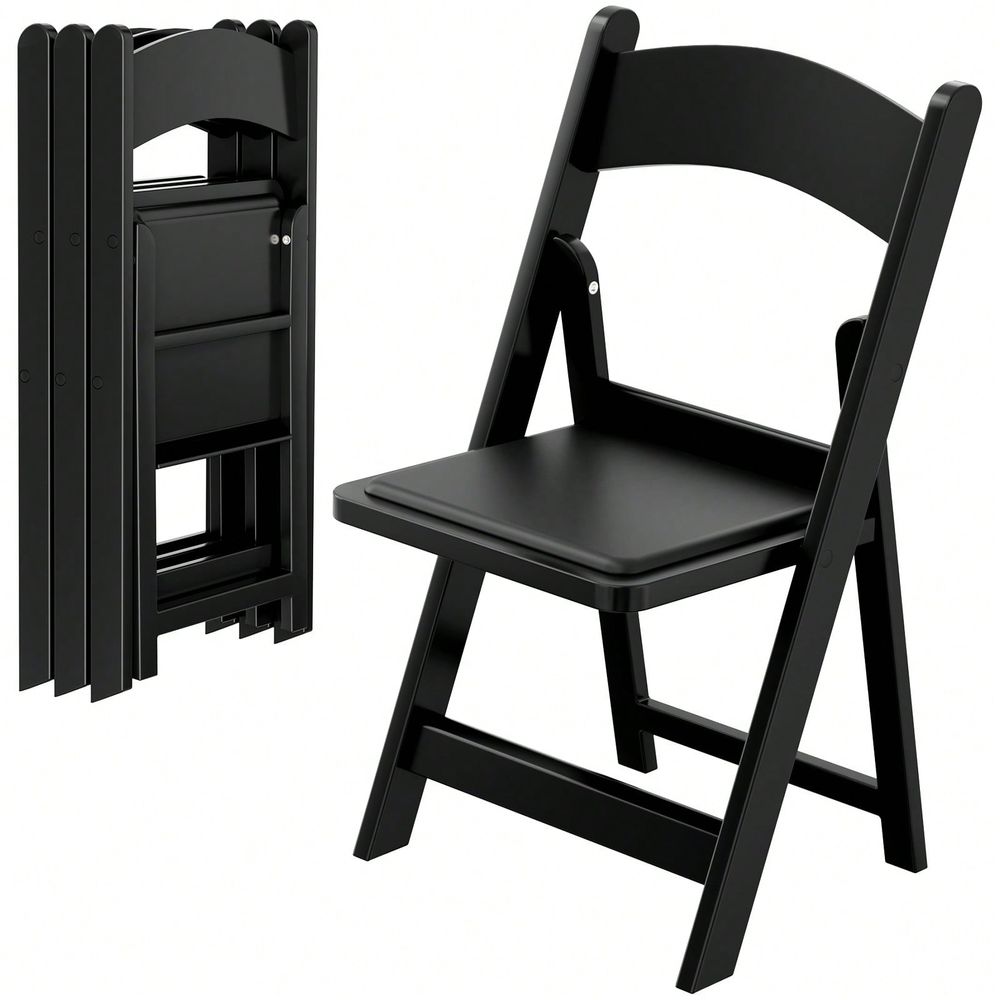 Visitor Chair Padded - 4pcs Resin Folding Chairs With Padded