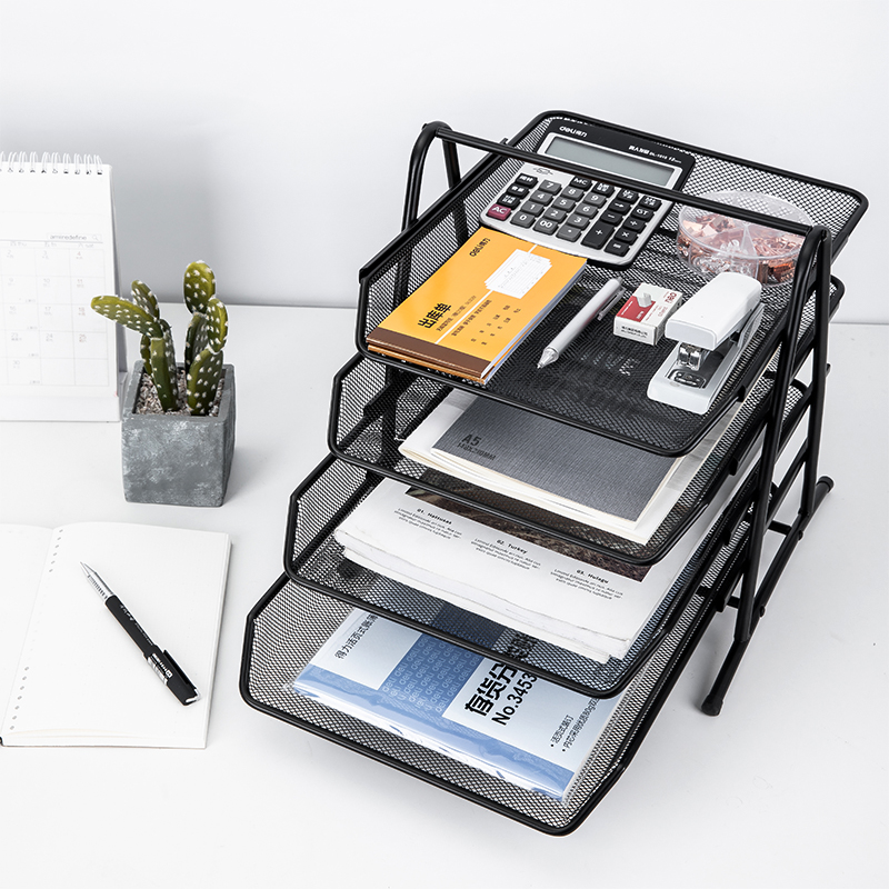 Desktop Iron Mesh File Organiz - Paper Basket Mesh ulasan dan harga