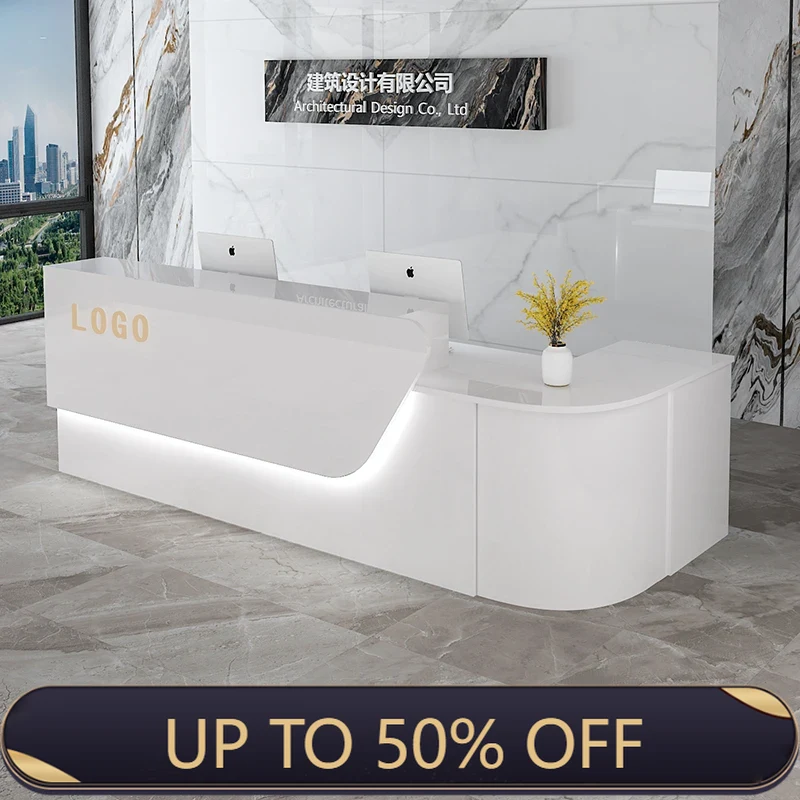 Storage Luxury Reception Desk  - Office Furniture Usa ulasan dan harga