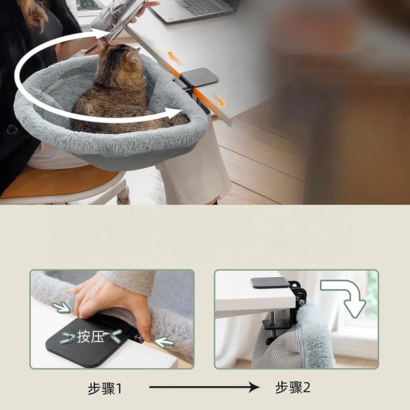 One-Click Folding Semi-Circula - Under Desk Hammock ulasan dan harga