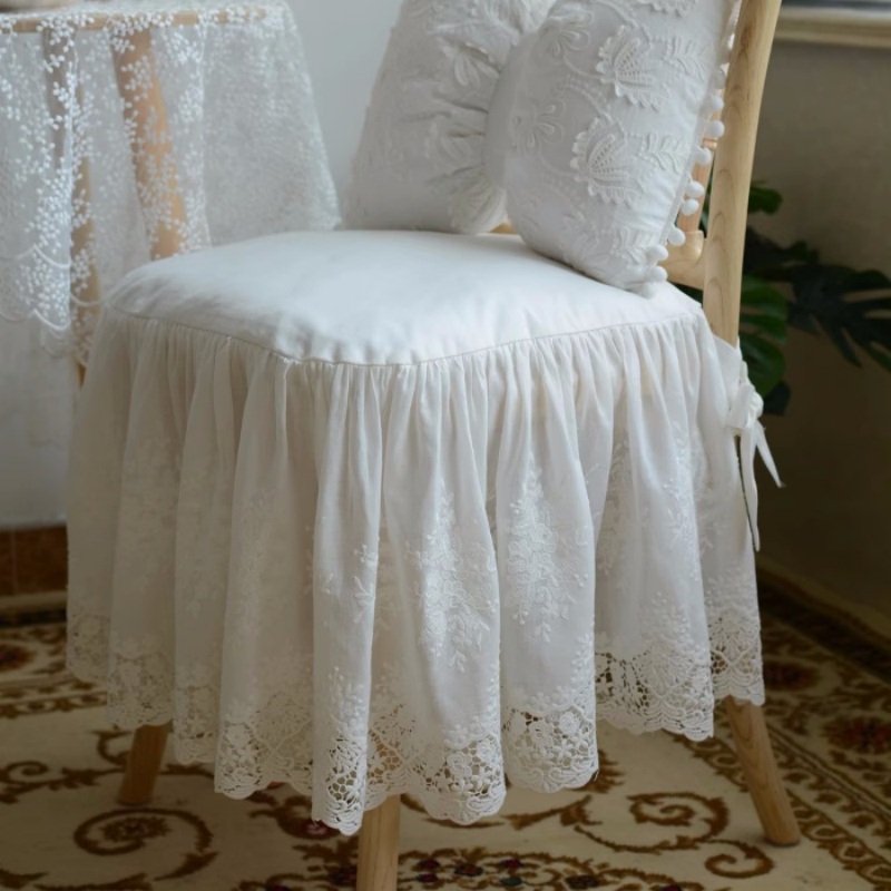 European Style White Lace Embr - Visitor Chair Padded ulasan dan harga
