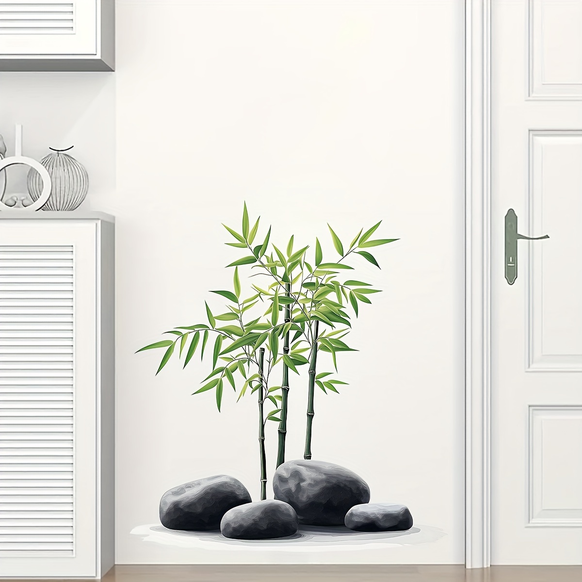 Green Bamboo Leaf Plants Wall  - Office Furniture Usa ulasan dan harga