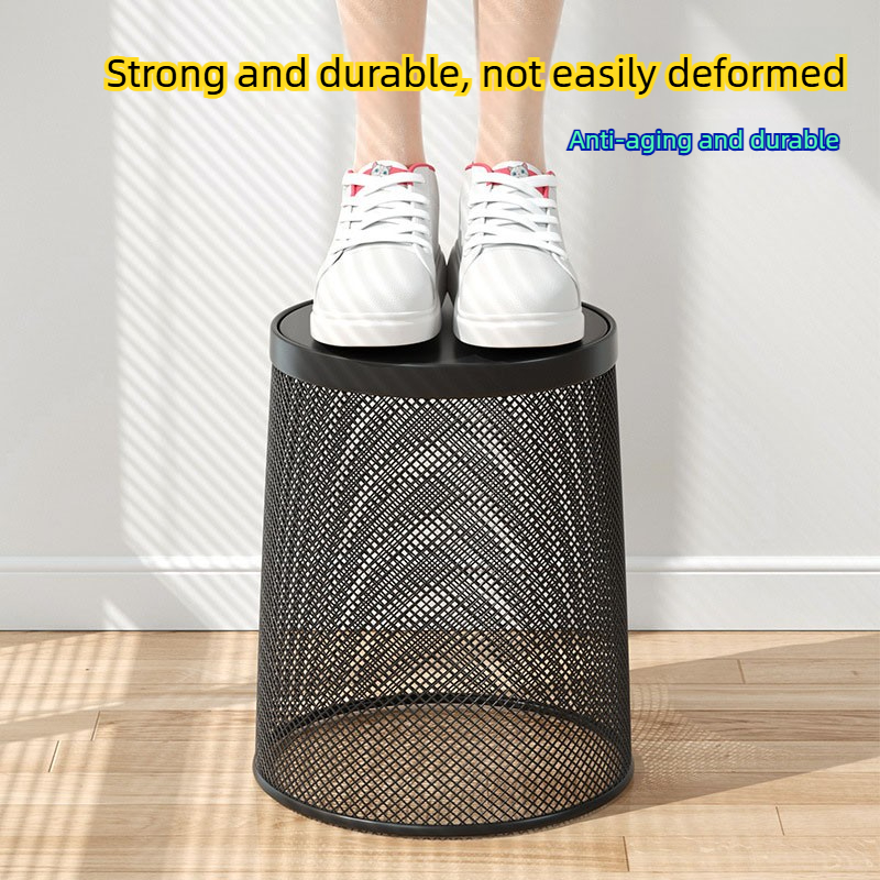 9L Large Black Metal Mesh Tras - Paper Basket Mesh ulasan dan harga