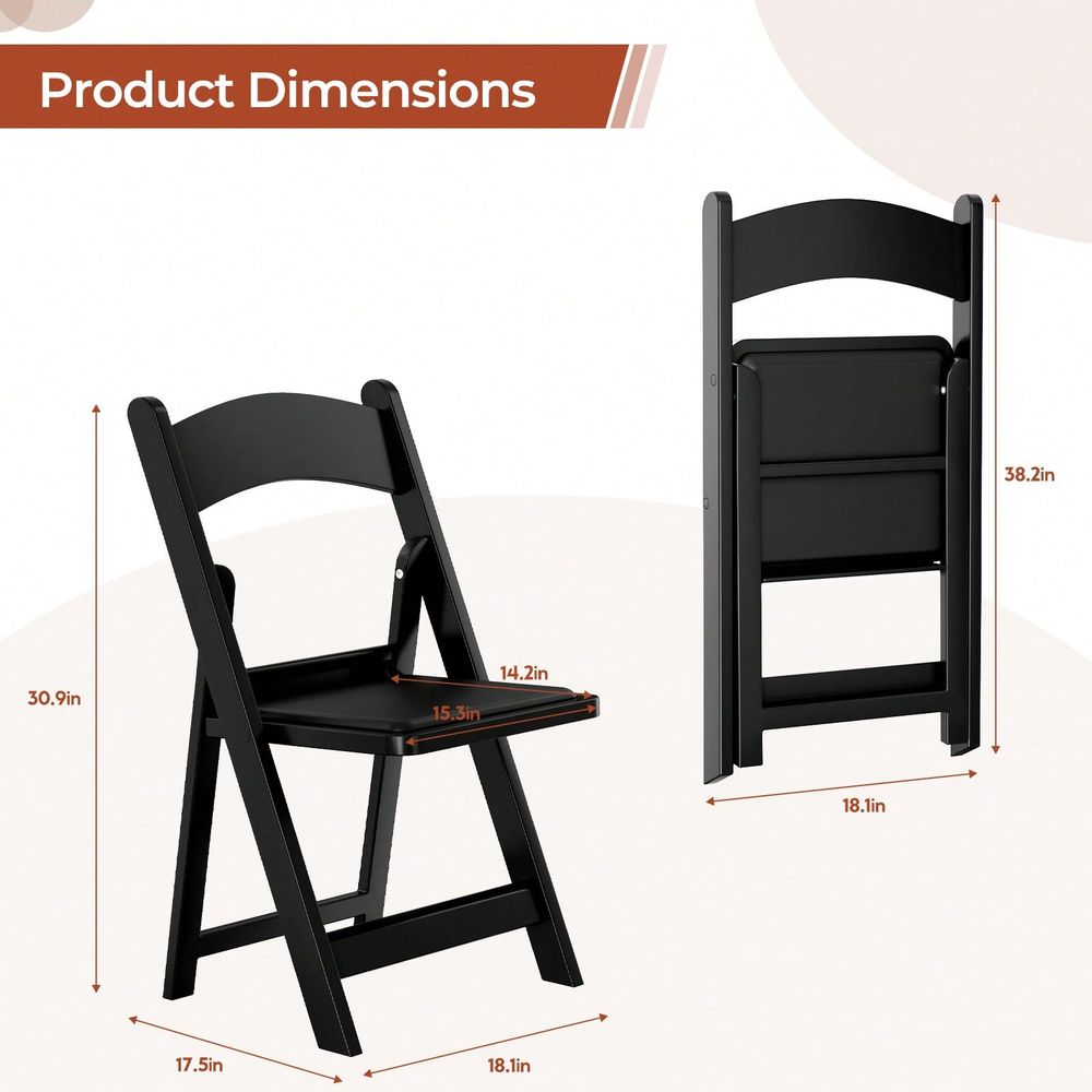 4pcs Resin Folding Chairs With - Visitor Chair Padded ulasan dan harga