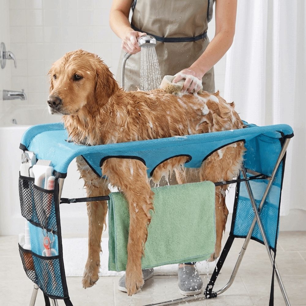 Folding Pet Grooming Hammock A - Under Desk Hammock ulasan dan harga