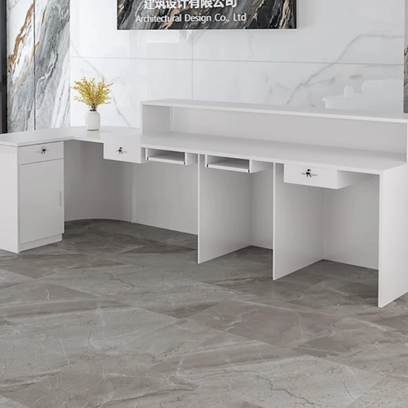 Storage Luxury Reception Desk  - Office Furniture Usa ulasan dan harga