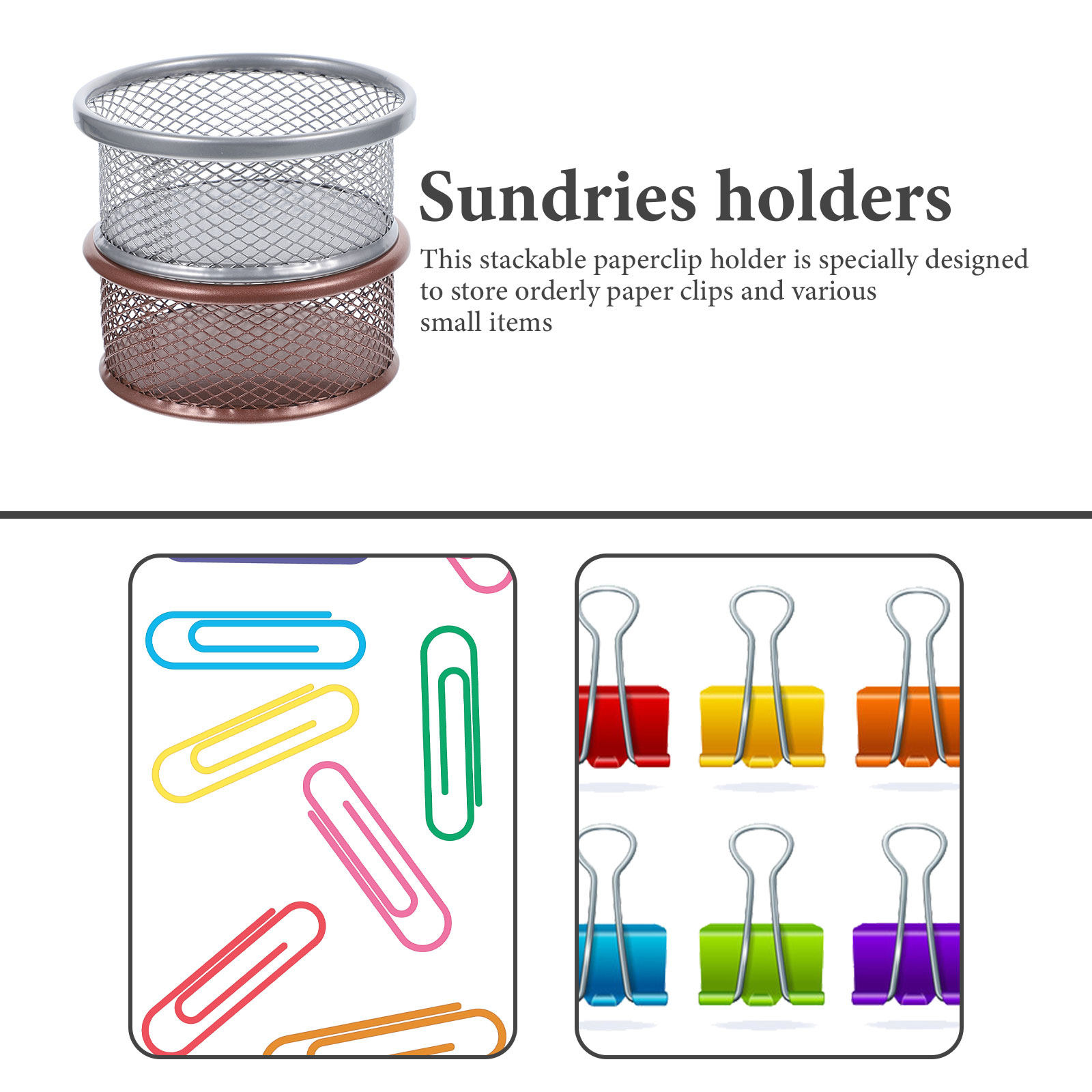 2Pcs Metal Paper Clip Holder M - Paper Basket Mesh ulasan dan harga